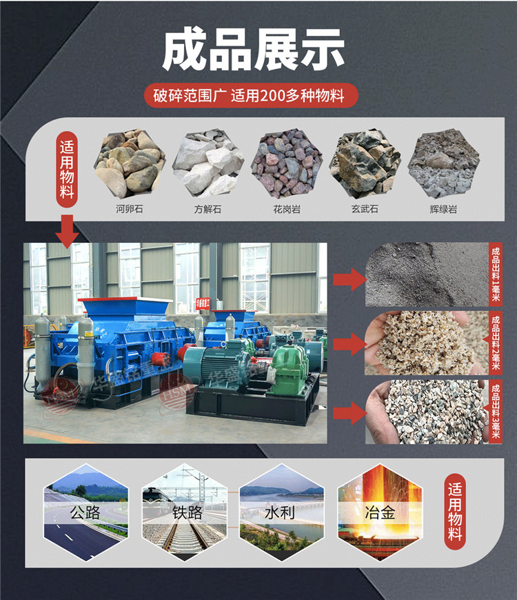 對(duì)輥制砂機(jī)適應(yīng)物料 對(duì)輥制砂機(jī)適應(yīng)物料